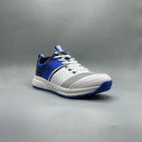 Blue Ocean BO81 cricket gripper shoes white and blue front view