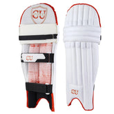 CU Sports Hard Ball Pro Edition cricket leg pads front view