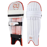CU Sports Hard Ball Pro Edition cricket leg pads front view