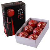CU Sports 4-piece professional leather cricket ball front view