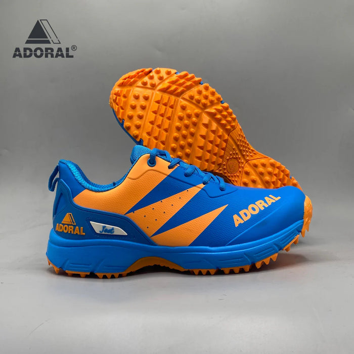 ADORAL JEET BLUE ORANGE CRICKET SHOES - CU Sports