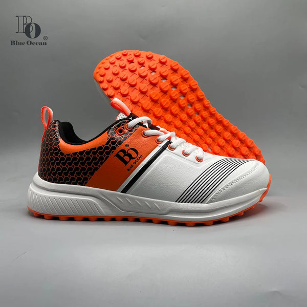 CU Sports lightweight cricket shoes BO81 white and orange