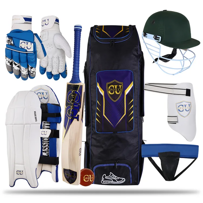 CU Classic Full Cricket Kit with Bat and Helmet

Premium cricket gloves for hard ball players