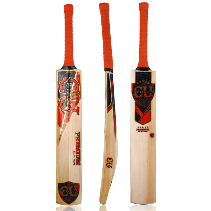 CU Sports English Willow Premium Edition cricket bat front view
