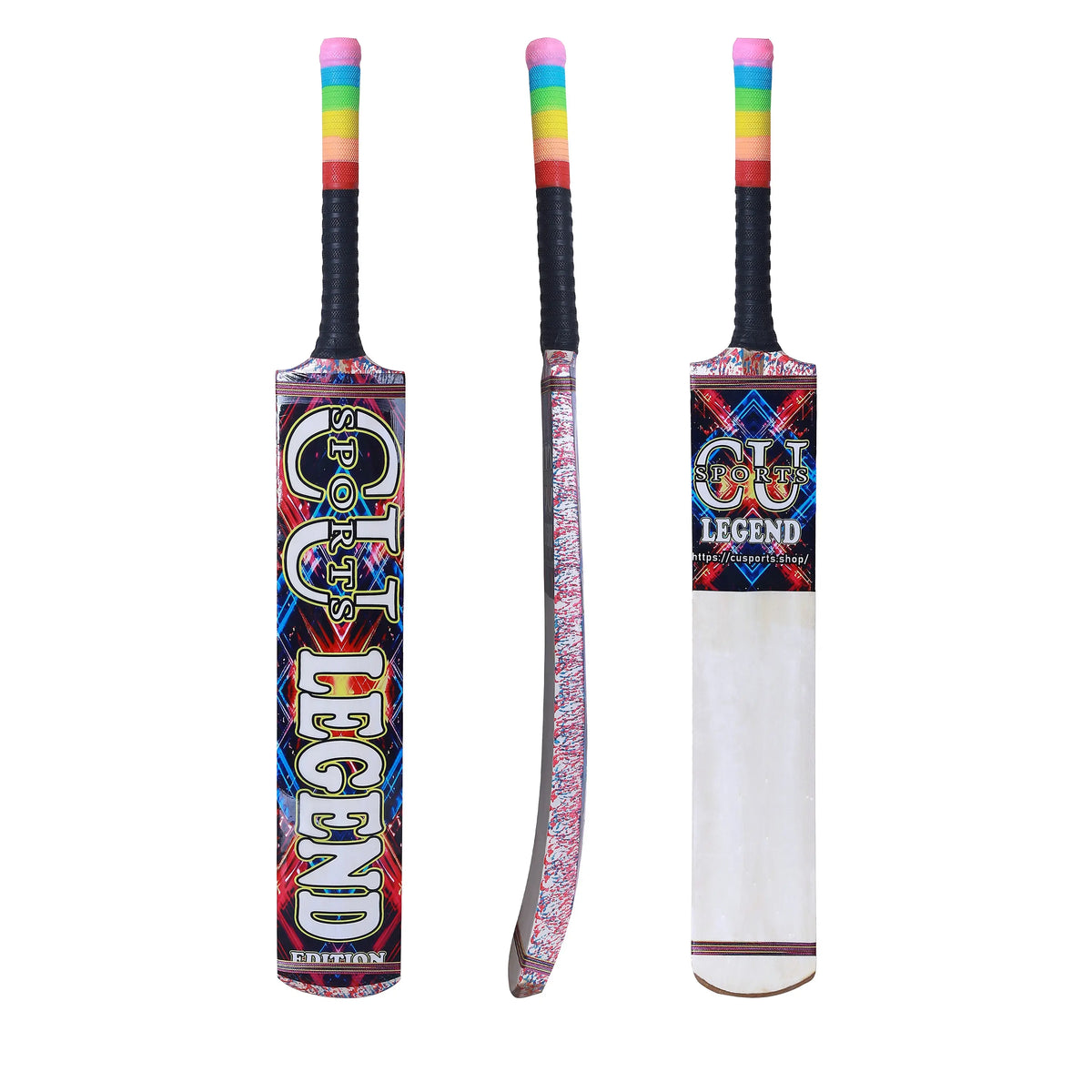 Rawlakot wood tape ball bat with Malaysian cane handle