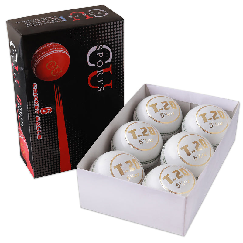 CU Sports 4-piece professional leather cricket ball front view