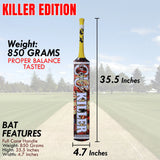 CU Sports Killer Edition Tape Ball Bat Front View

CU Sports Tape Ball Bat with Grip and 3D Stickers

Side Profile of Killer Edition Tape Ball Bat

Lightweight Cricket Bat for Tape Ball – CU Sports

Toe Guard and Thick Bottom – Power Bat Design