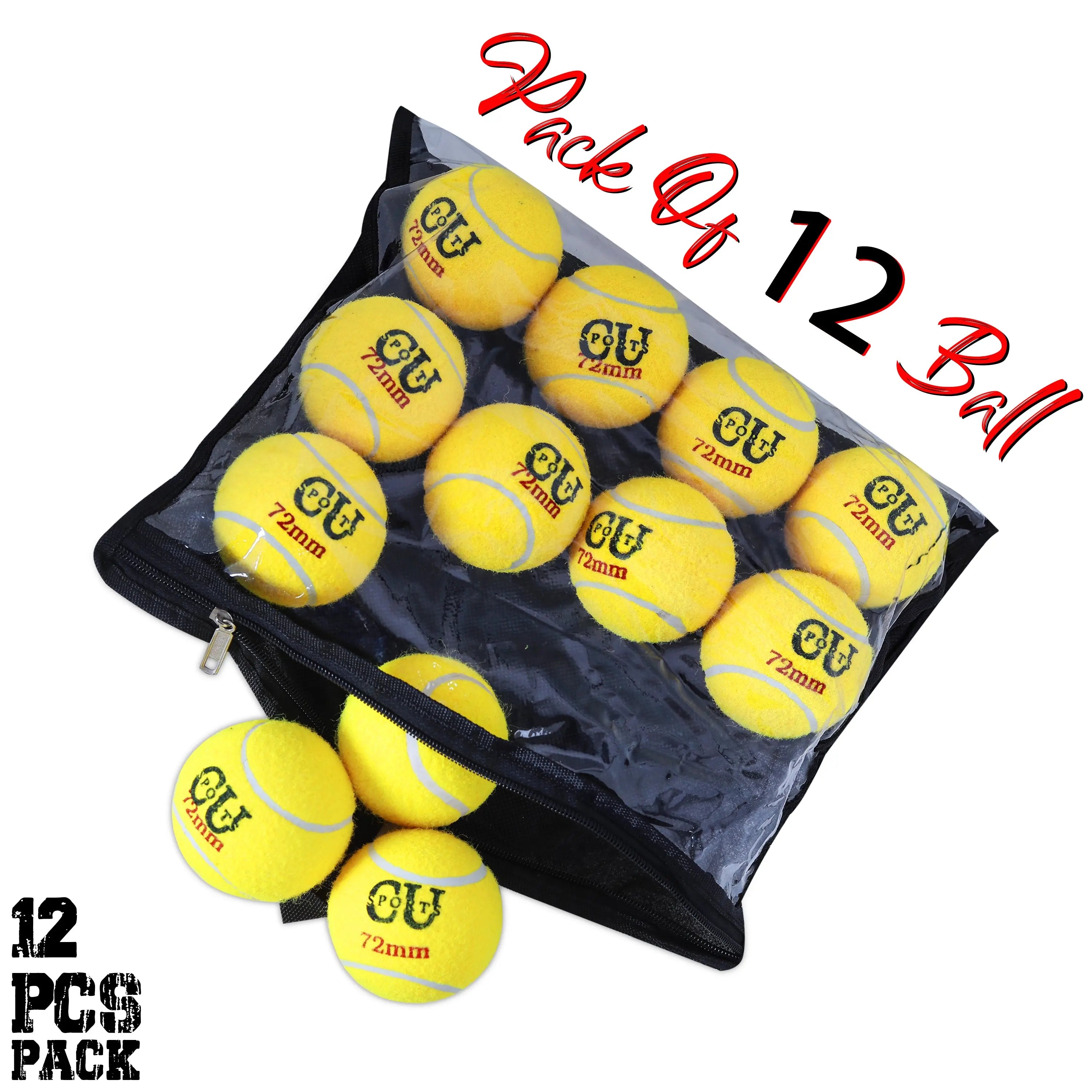 Bulk pack of 12 CU Sports tape balls – durable and high bounce cricket balls