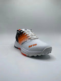 Gold Pro cricket gripper shoes white and gold front view