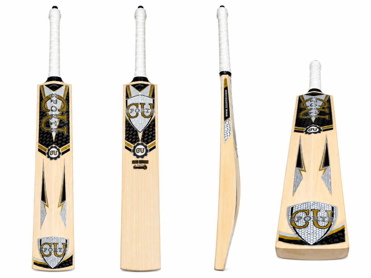 CU Star Edition Hard Ball Bat English Willow 33.5 Inch Standard Lenth 1150 to 1200 Grams 5 To 8 Grains