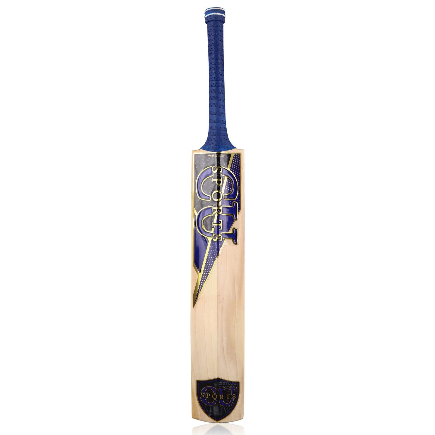 Hard ball cricket bat with traditional design